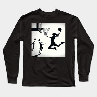 Female Basketball Player in various poses. Long Sleeve T-Shirt